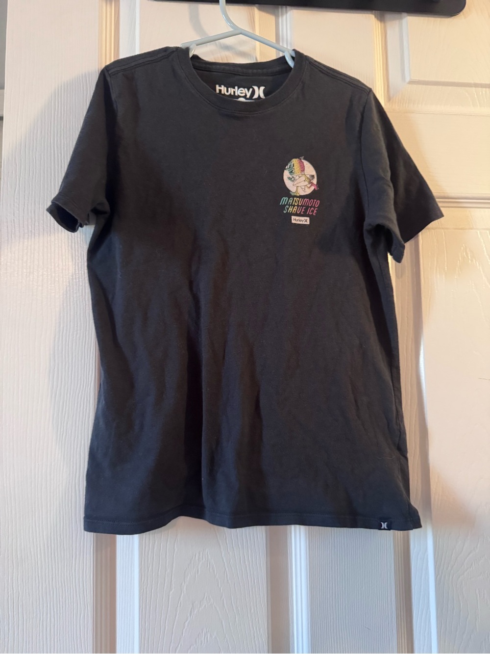 Hurley Black Kids Short Sleeve Graphic Tee with Multicolor Logo